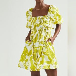 Maeve Puff Sleeve Mini Dress Size Large